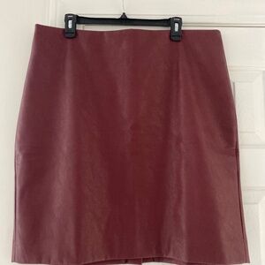 J. Crew Factory Faux-leather pencil skirt